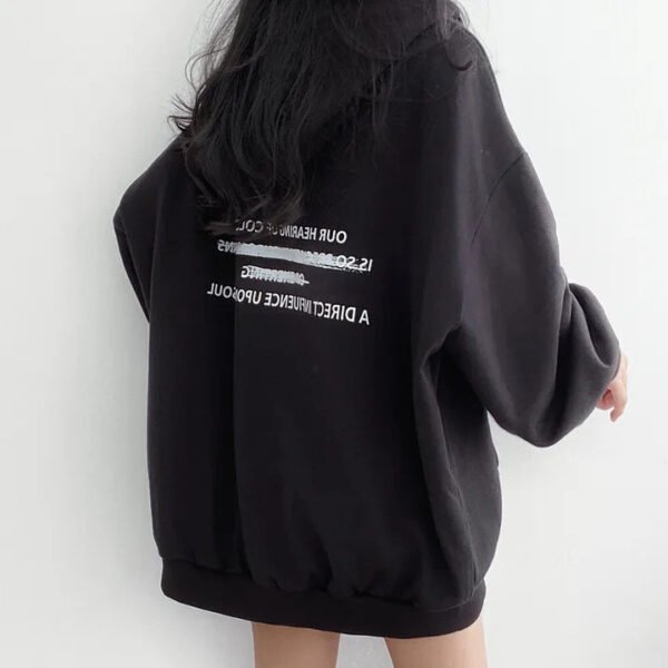 Velvet Padded Hooded Sweatshirt Women's Coat - Image 3