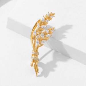 Women's Personality Temperament Sterling Silver Wheat Ear Brooch