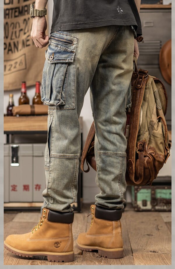Spring And Autumn Retro Slim Fit Straight Leg Casual Pants - Image 4