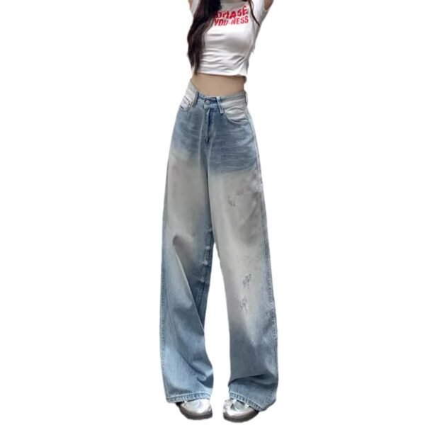 Women's American-style Retro Wide Leg Jeans Loose - Image 4