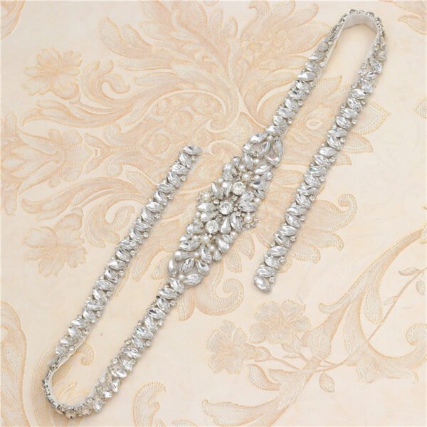 Rhinestone Applique Wedding Dress Waist Jewelry - Image 7