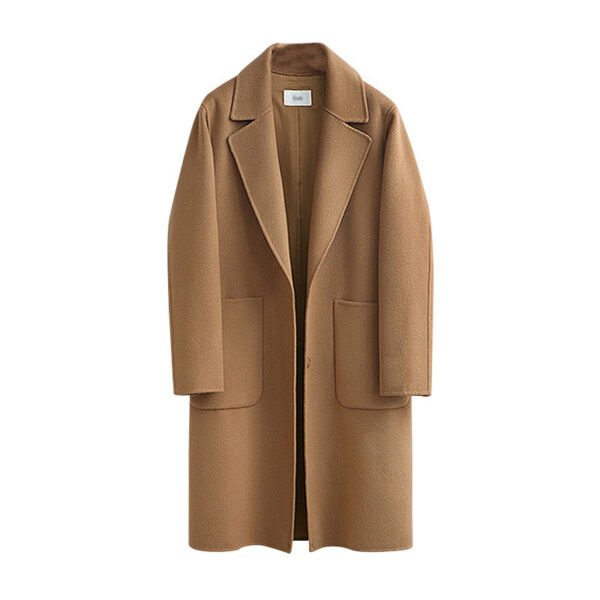 Autumn And Winter Reversible Woolen Coat - Image 7