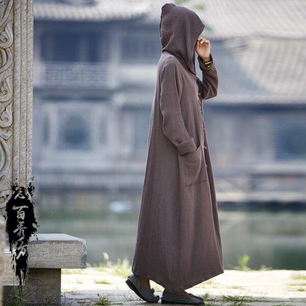 Retro Hooded National Style Cloak Robe Overcoat Coat - Image 3