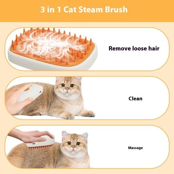 USB Rechargeable Pet Steam Brush & Massage Comb - Image 6