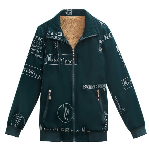 Disposable Glossy Surface Shell Jacket Fleece-lined Thickened Slim Fit - Image 5