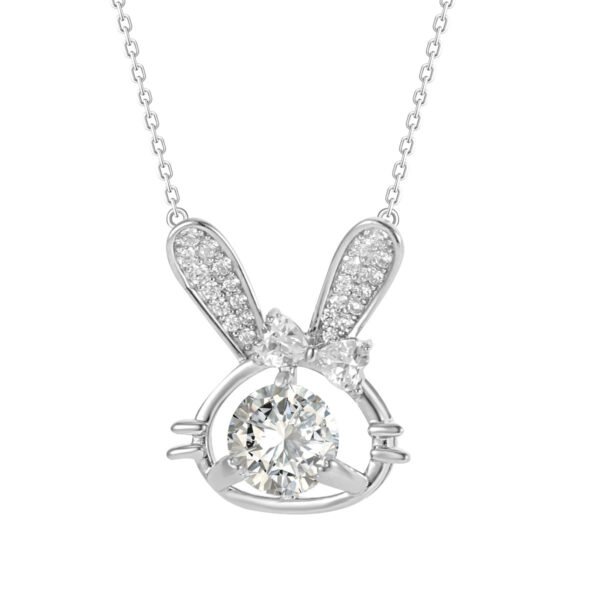 Rabbit Necklace S925 Sterling Silver Female Student Korean Style - Image 5