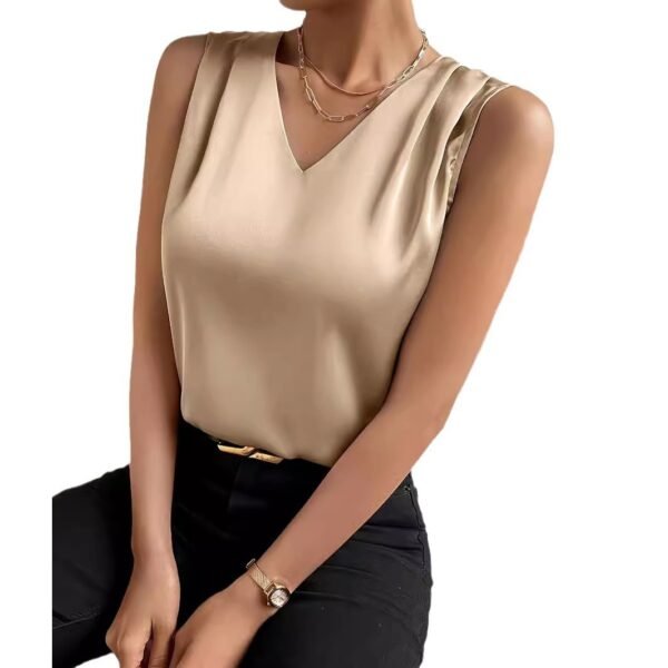 Women's Satin Temperament Commute Vest Bottoming Top - Image 5