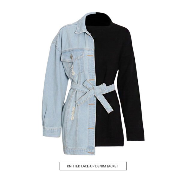 New Fashion Stitching Contrast Color Casual jacket - Image 2