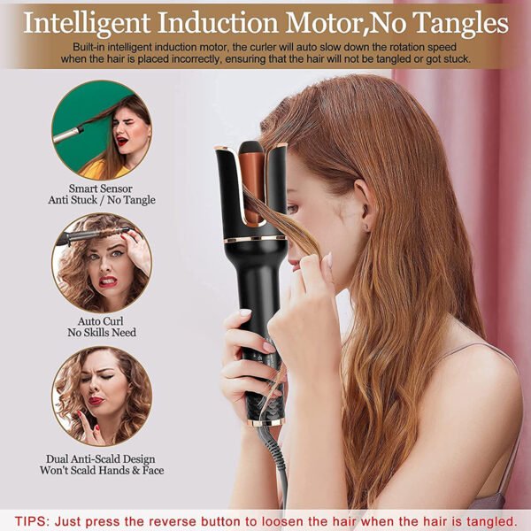 Automatic Curling Iron Air Curling Flat Iron Magic Wand Wave Styling Automatic Rotating Curling Wand Salon Styling - Image 6