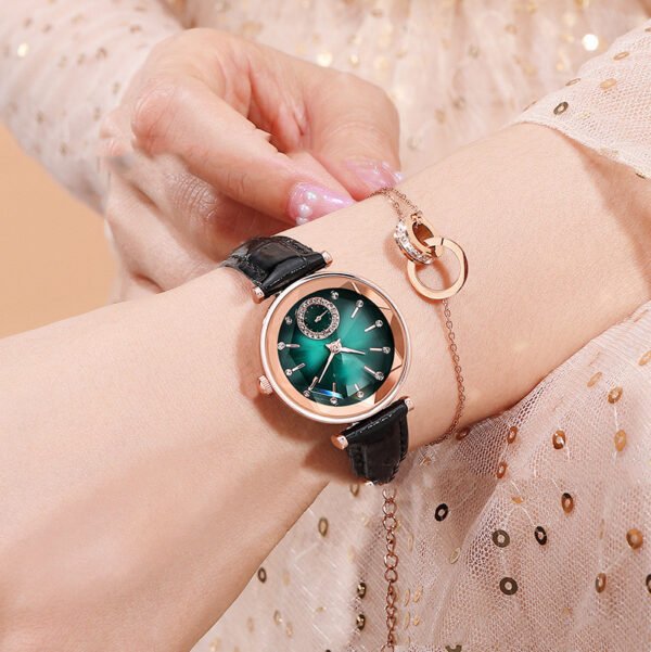 Women's Fashion Simple Bright Bamboo Knot Pattern Belt Watch - Image 2