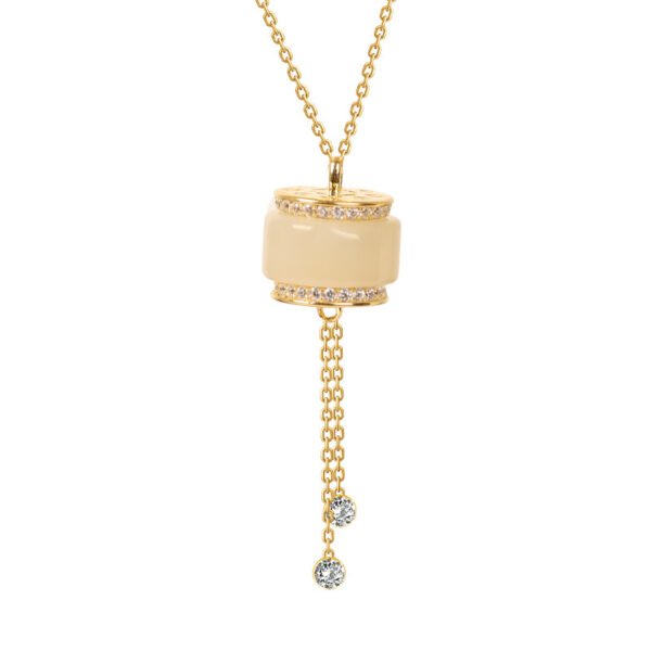 Hetian Jade White Jade Column As Right As Rain Necklace S925 Silver - Image 6