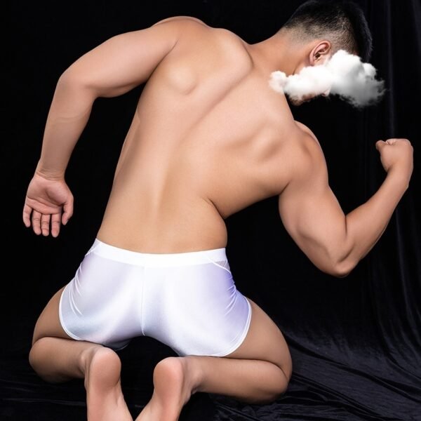 Men's Elastic Thin Shiny Boxer Briefs - Image 3