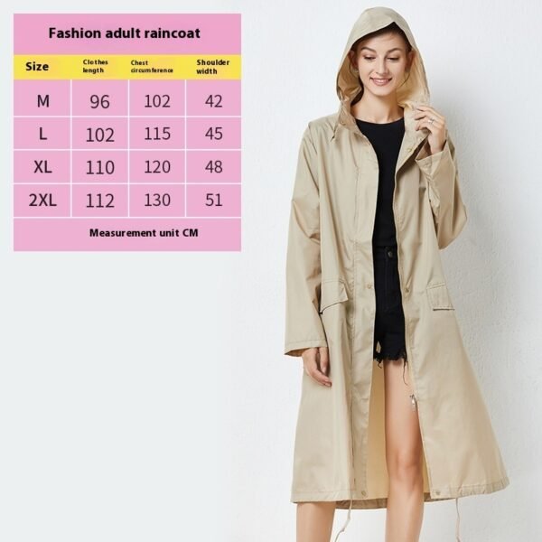 Raincoat Mid-length Windproof Outdoor Poncho Tide - Image 7