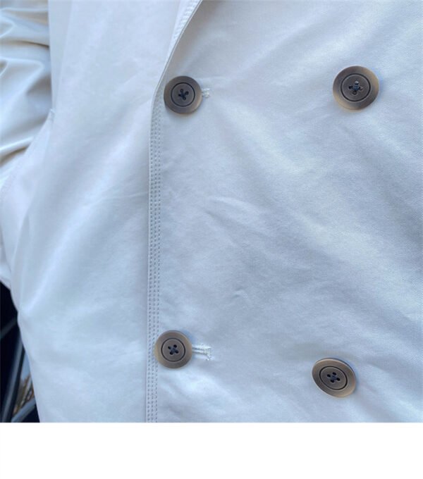 Commuting Mid-length Trench Coat With Double-breasted Lapels - Image 6