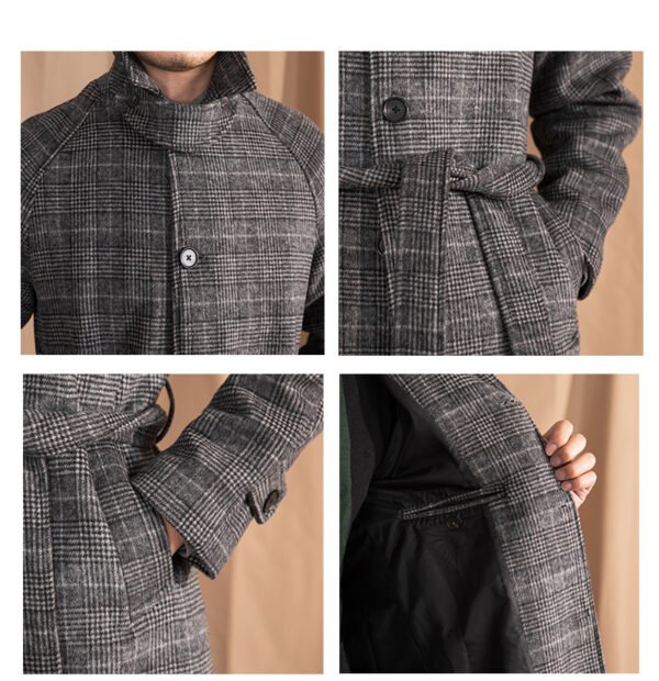 Men's Wool Warm Mid-length Coat - Image 5