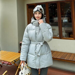 Women's Thick Hooded British Style Cotton-padded Coat