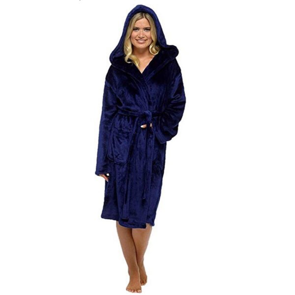 Women's Long Bathrobe With Belt - Image 4