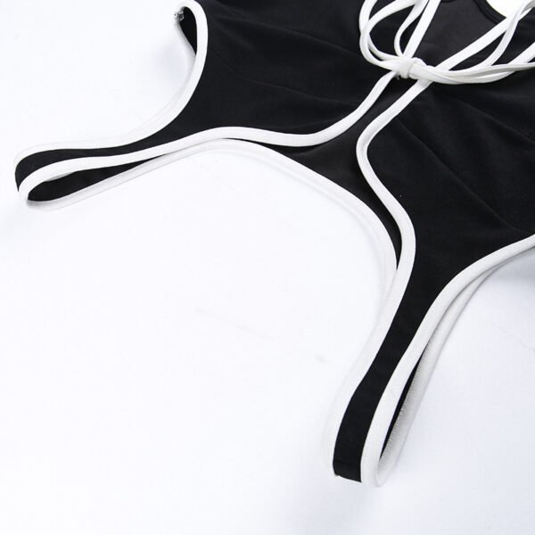 Pure Black Elegant Shoulder Strap Vest Design Beautiful Back - Image 9
