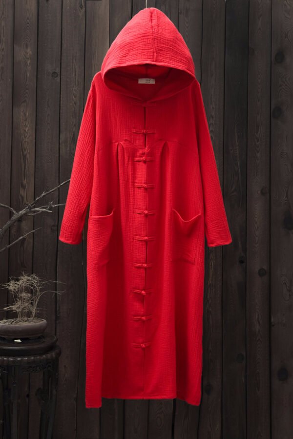 Retro Hooded National Style Cloak Robe Overcoat Coat - Image 5