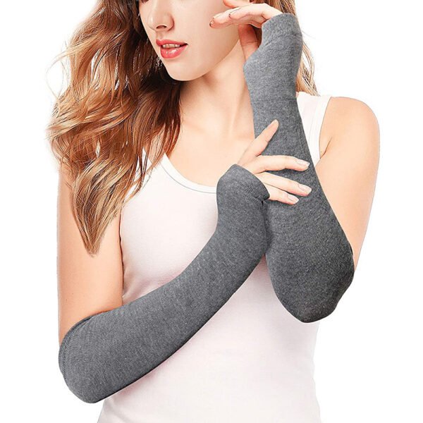 Fingerless Oversleeve Dark Lolita Striped Cross Long Cosplay Oversleeve Sheath - Image 9