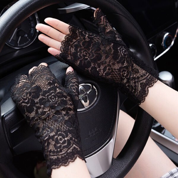 Summer Scar Cover Up Lace Short Gloves Women's Thin - Image 6
