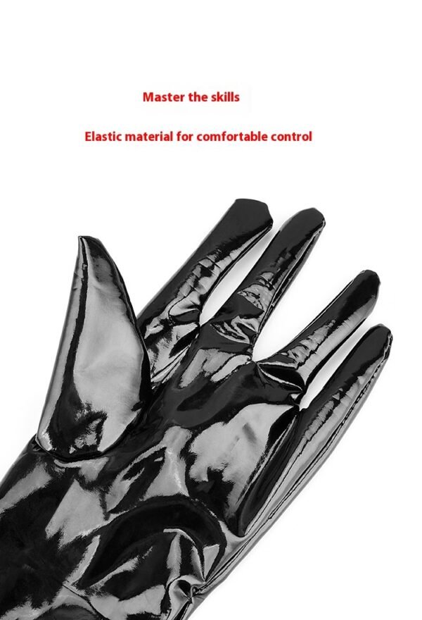 Sexy Gloves Black Leather Bar Performance Pole Dance Auxiliary Tools Dark High Elasticity Sleeve Cover - Image 7
