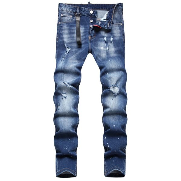 Men's Jeans Ripped Fashion Ornaments Trend - Image 2