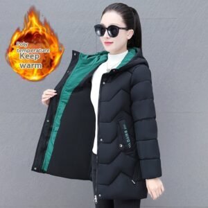 Mid-Length Hooded Thermal Down Coat