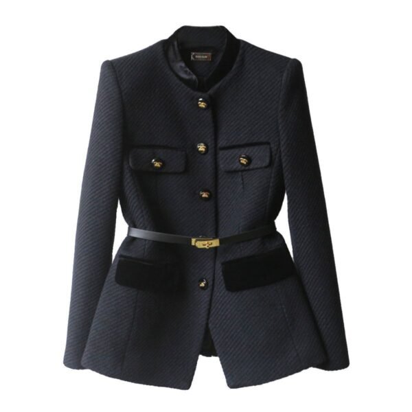 Mid-length Waist Slimming Overcoat Shoulder Women's Clothing - Image 5