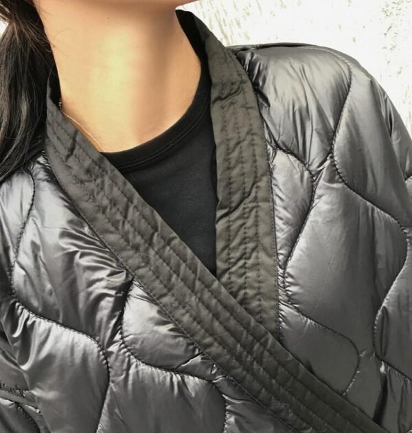 Lace-Up Quilted Coat - Image 10