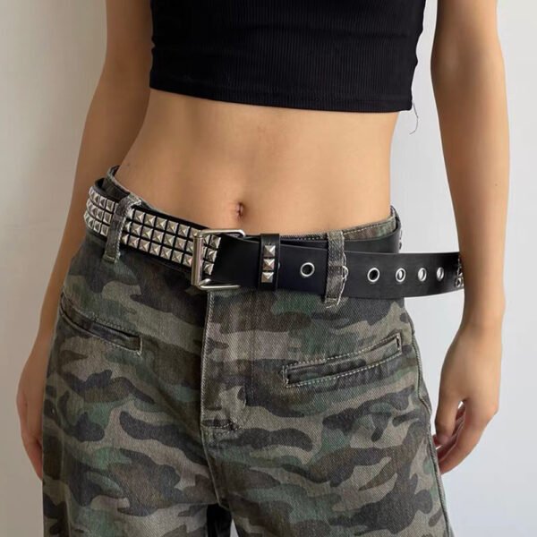 Rivet Belt Rock Trend Punk Bullet Black Belt Men And Women Personality Fashion Hip-hop Accessories - Image 9