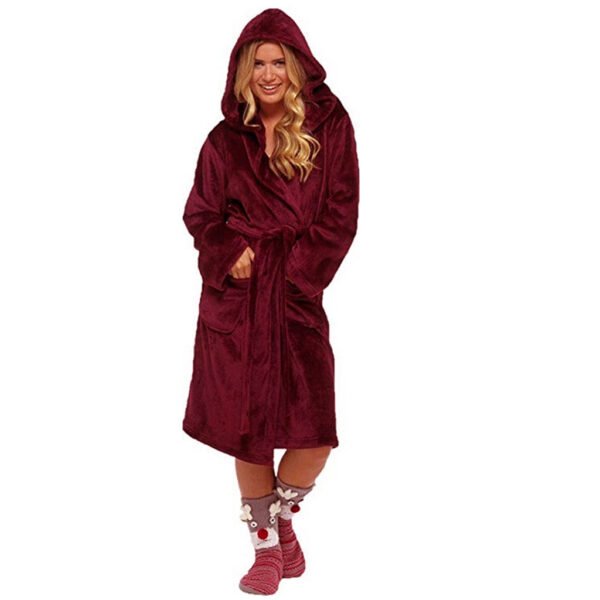 Women's Long Bathrobe With Belt - Image 2