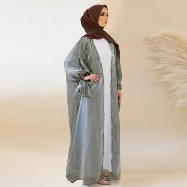 Six-color Middle East Arabic Cardigan Lace-up Bow Robe - Image 4