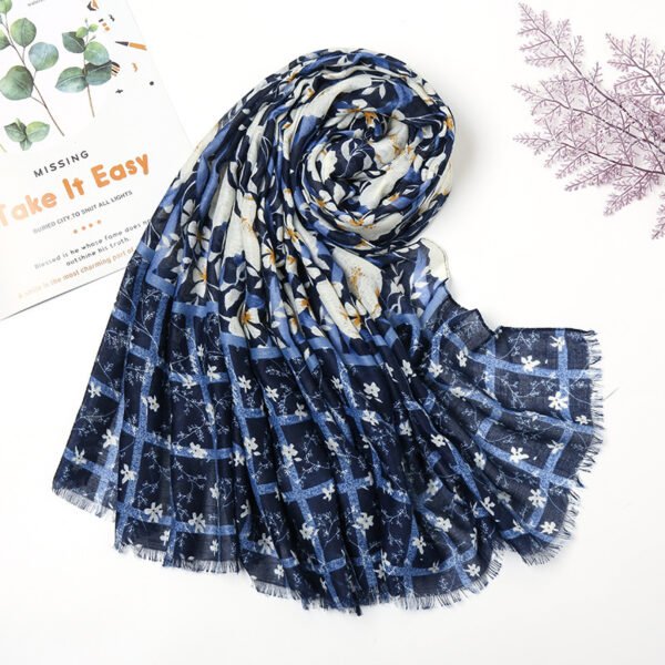 Retro Patchwork Bohemian Printed Cashew Scarf - Image 10