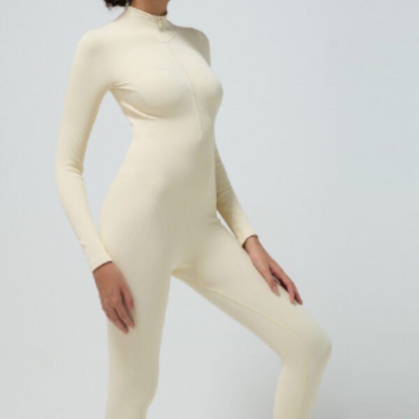 Long Sleeved Pants With Zipper Jumpsuit