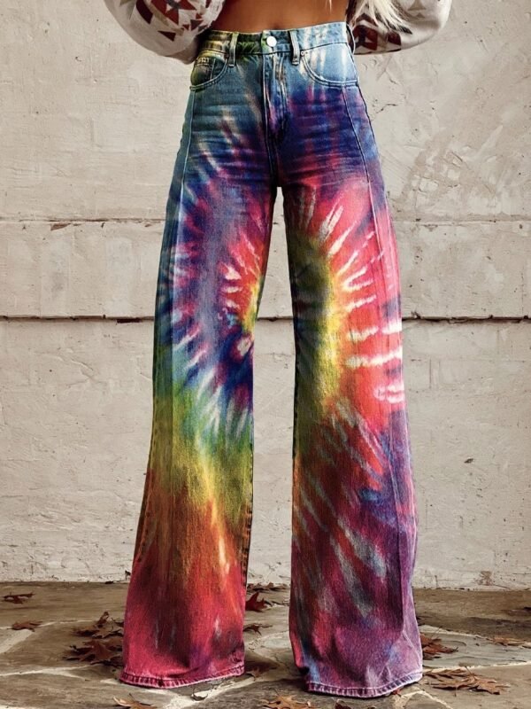 Thin Anti-3D Trendy Bell-bottom Pants Women's Denim Wide-leg Pants - Image 7