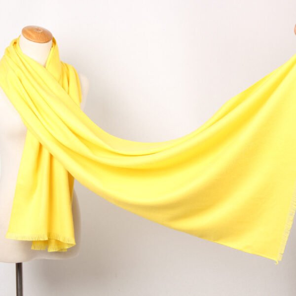 Solid Color Brushed Shawl Tassel Plus Size Thickening Annual Meeting Scarf - Image 7