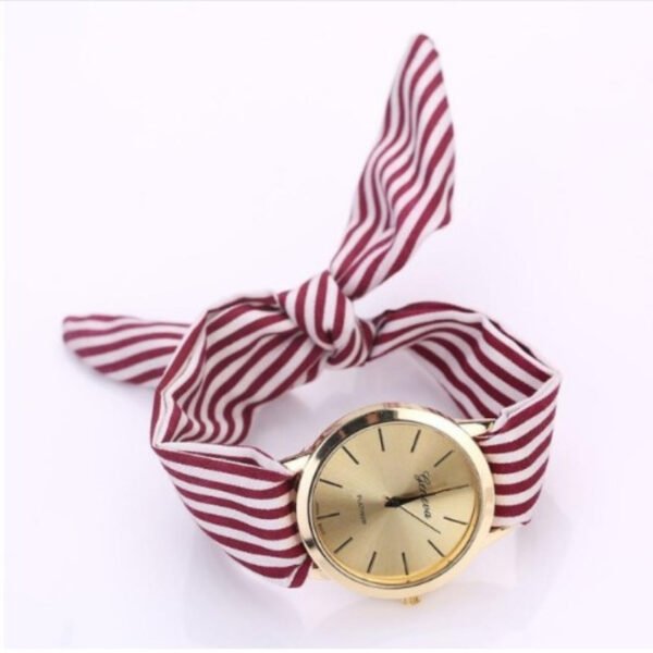 Trendy Fashion Personality Non-buckle Hand Tie Flower Band Watch - Image 4