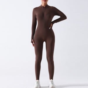 Long Sleeved Pants With Zipper Jumpsuit