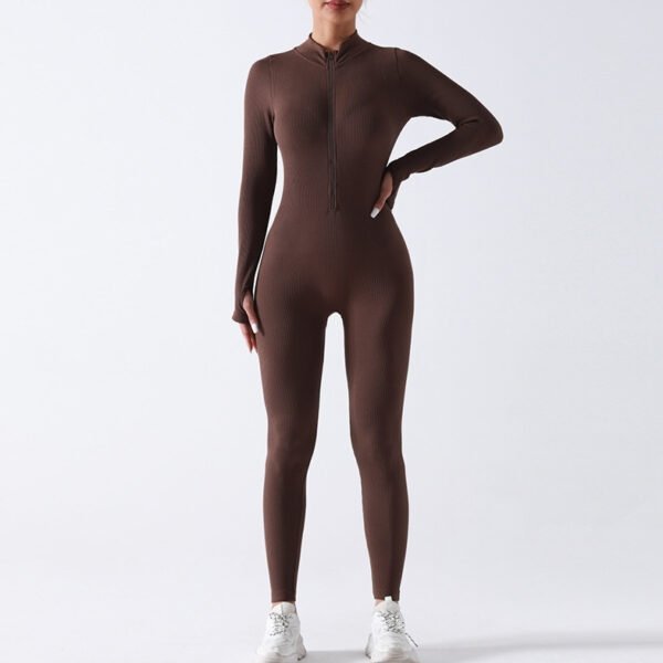 Long Sleeved Pants With Zipper Jumpsuit