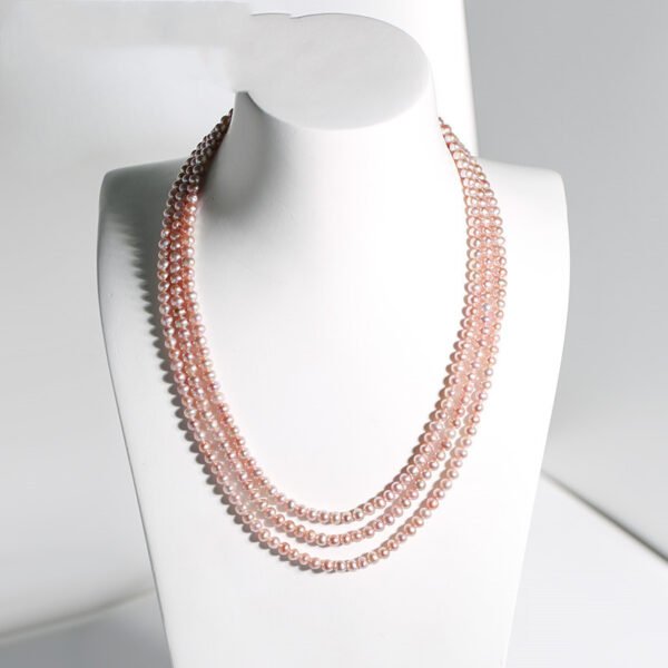 Freshwater Pearl Necklace Three Layer Design - Image 2