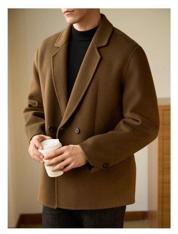 Men's High-end Casual Padded Woolen Coat - Image 8