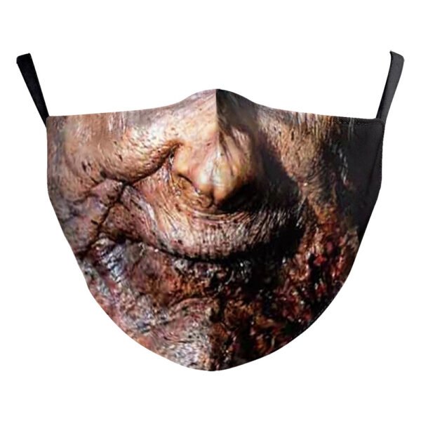 Halloween Carnival Digital Printing Funny Clown Face Double Layer Dust Mask - Image 5