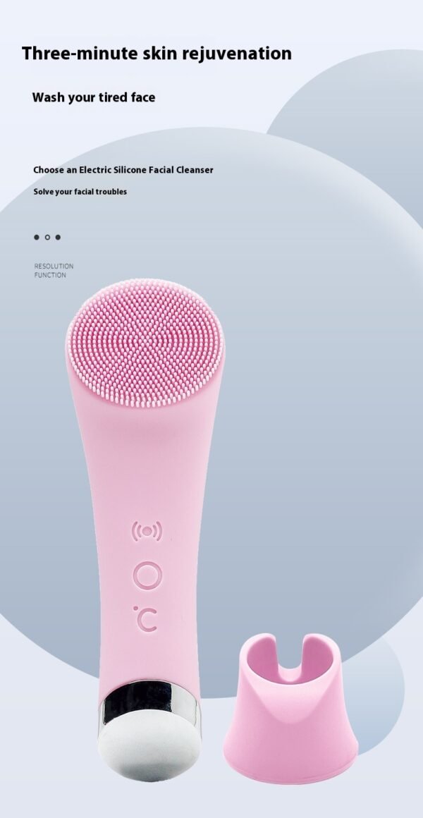 Silicone Face Cleansing Brush Facial Cleansing Brush Electric Facial Brush Vibration Heating - Image 8