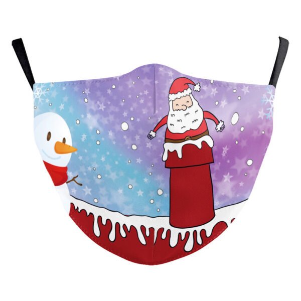 Christmas Snowflake Digital Printing Double-layer Dust Mask - Image 8