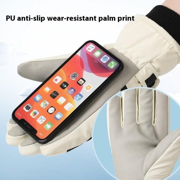 Winter Ski Windproof Touch Screen Fleece Warm Gloves - Image 3