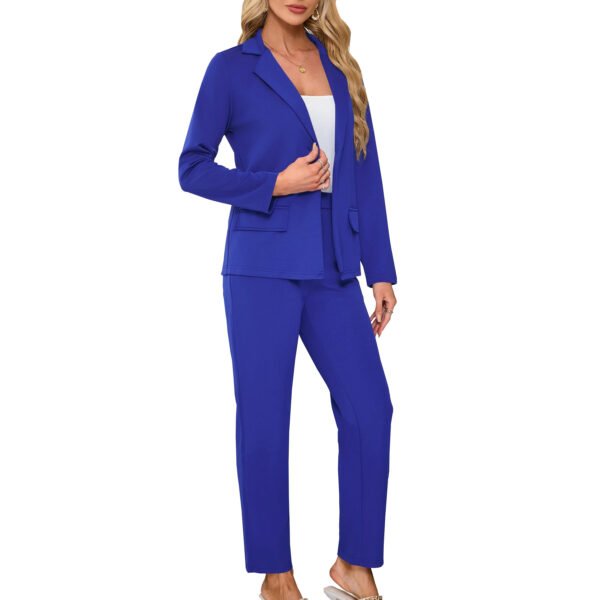 Lapel Suit Top Slim Fit Ankle Tight Trousers Suit - Image 2