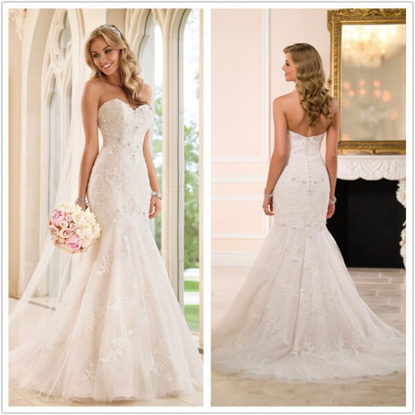 Trailing wedding dress tube top lace wedding dress - Image 5