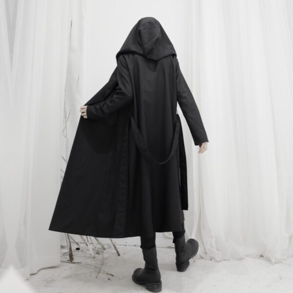 Over The Knee Wizard's Hat Cloak Trench Coat - Image 3