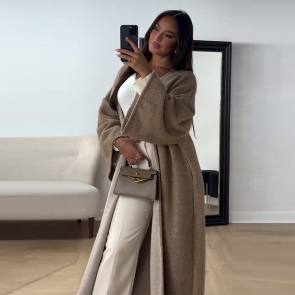 Autumn New Mid-length Cardigan Coat - Image 2
